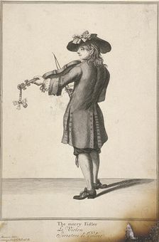The merry Fidler Cries of London, (c1688?). Artist: John Savage