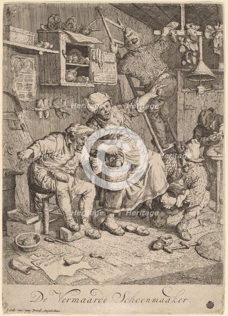 The Merry Shoemaker, 1695. Creator: Cornelis Dusart.