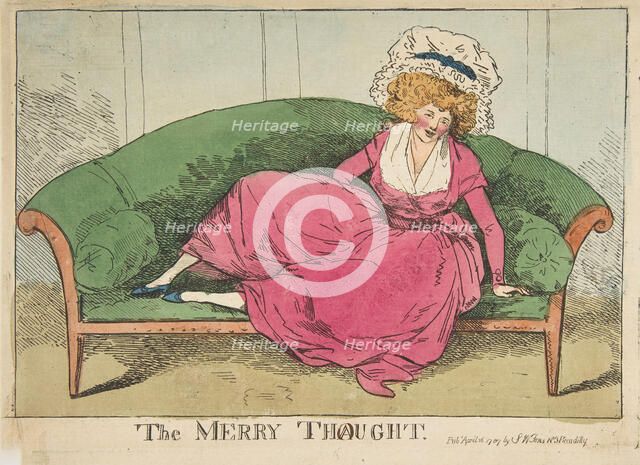 The Merry Thought, April 16, 1787. Creator: Attributed to Henry Kingsbury (British, active ca. 1775-98).