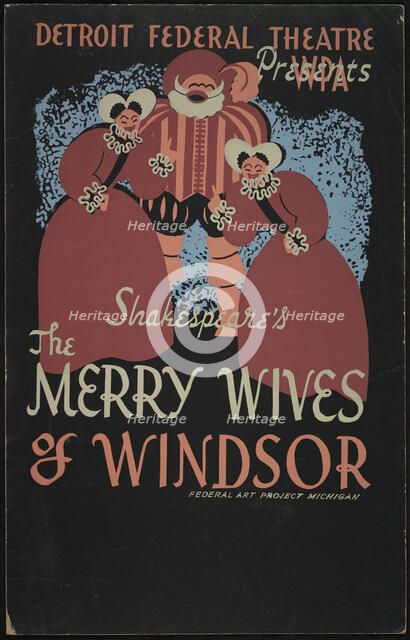 The Merry Wives of Windsor, Detroit, 1939. Creator: Unknown.
