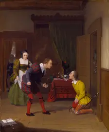 The Merry Wives of Windsor: Dr. Caius, Simple and Dame Quickly, 1830. Creator: Robert Walter Weir