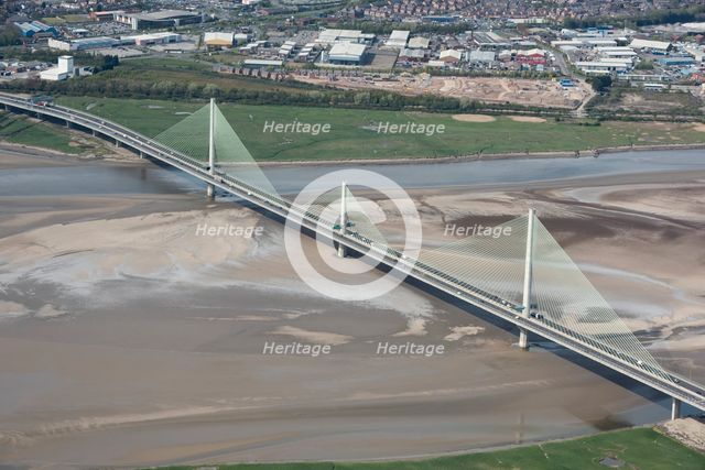 The Mersey Gateway toll bridge, Halton, 2021. Creator: Damian Grady.
