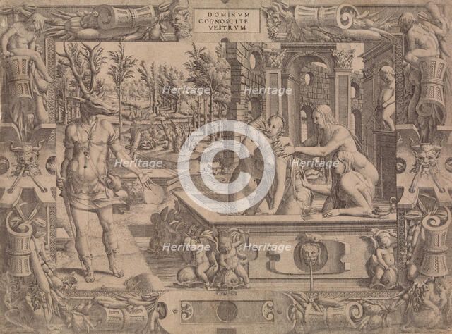 The Metamorphosis of Acteon, 1535-55. Creator: Jean Mignon.