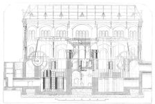 The Metropolitan Main-drainage works: machinery for lifting the sewage, 1864. Creator: Unknown