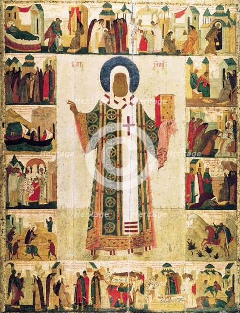 The Metropolitan Peter of Moscow with Scenes from His Life, 1480s.  Creator: Dionysius (ca. 1450-before 1508).