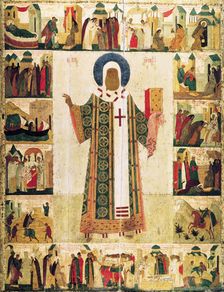 The Metropolitan Peter of Moscow with Scenes from His Life, 1480s. Creator: Dionysius (ca. 1450-before 1508)