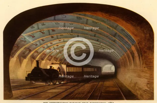 'The Metropolitan Railway near Paddington, 1863', 1945. Creator: Unknown.