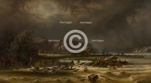 The Meuse at Poilvache, 1873. Creator: Ferdinand Marinus.