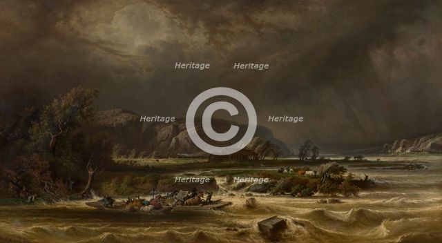 The Meuse at Poilvache, 1873. Creator: Ferdinand Marinus.