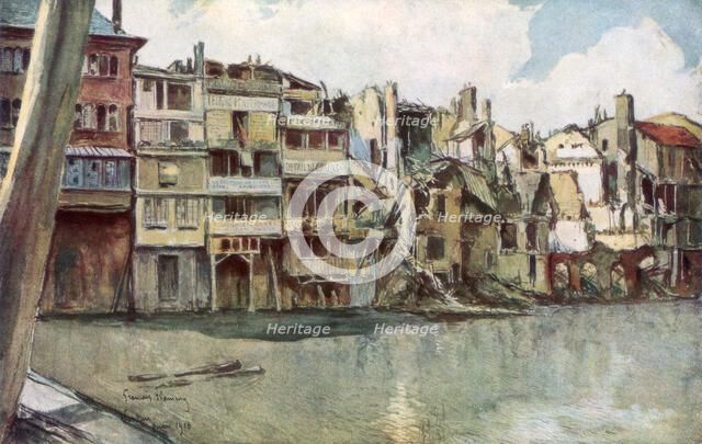 'The Meuse River, Verdun', France, June 1916, (1926).Artist: Francois Flameng