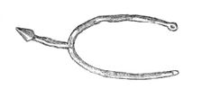 The Meyrick Collection at South Kensington: Anglo-Norman spur, 1869. Creator: Unknown