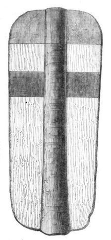 The Meyrick Collection at South Kensington: archer's shield, or pavois Edward IV., 1869. Creator: Unknown