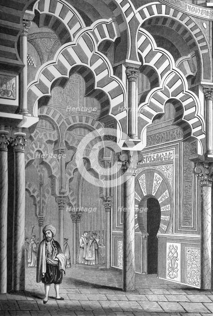 The Mezquita, Córdoba, Spain, 1849.Artist: A Bisson