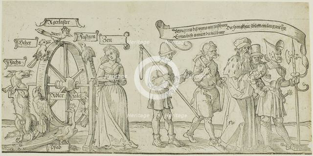 The Michelfeldt Tapestry (Allegory on Social Injustice), first part of three, 1526. Creator: Albrecht Durer.