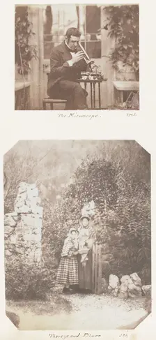 The Microscope; Thereza and Elinor, 1853-56. Creator: John Dillwyn Llewelyn