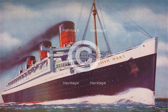 'The Mighty Atlantic Record Breaker, the Queen Mary', 1937. Artist: Unknown.