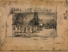 The Midnight Mass, 1887. Creator: Félix Hilaire Buhot (French, 1847-1898)