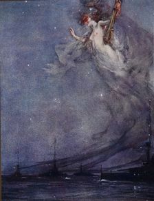 The Middle Watch, illustration from Drake's Drum and Other Songs of the Sea 1905