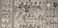 The Middle Portion of the Genealogy of Maximilian, from the Arch of Honor, proof, dated 15..., 1515. Creator: Hans Springinklee