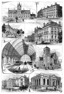 The Middlesbrough and Cleveland Iron Trade Jubilee: public buildings in Middlesbrough, 1881. Creator: Unknown