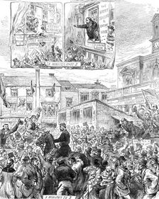 The Middlesex Election: sketches at Brentford on Saturday last, 1880. Creator: Unknown