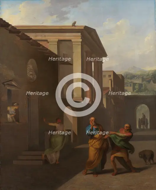 The Midwife Taking Leave of the girl from Andros, 1801. Creator: Nicolai Abraham Abildgaard.