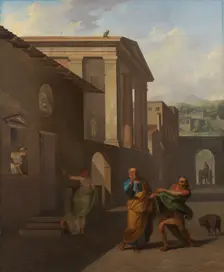 The Midwife Taking Leave of the girl from Andros, 1801. Creator: Nicolai Abraham Abildgaard