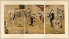 The Mieido Fan Shop, c. 1785/1800. Creator: Utagawa Toyokuni I