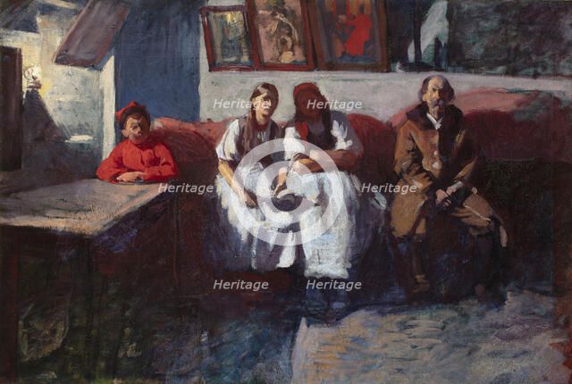 The Mikolajczyk family, c1901. Creator: Wlodzimierz Tetmajer.