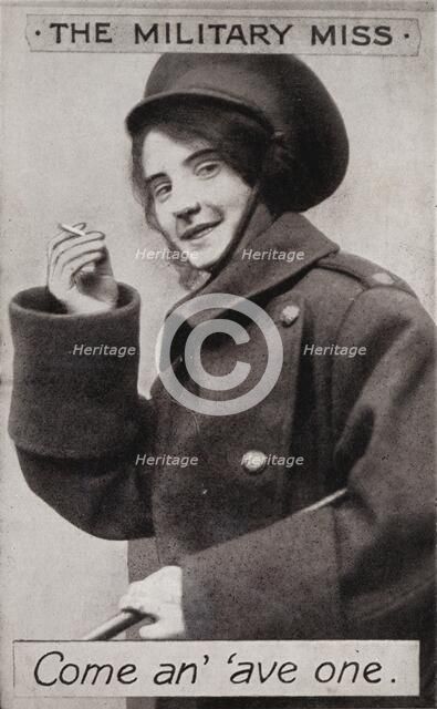 'The Military Miss - Come an' 'ave one.', c1914. Artist: Unknown.