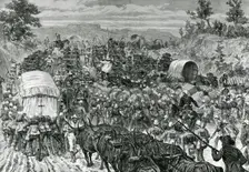 The military evacuation of Zululand in 1879. Creator: Melton Prior
