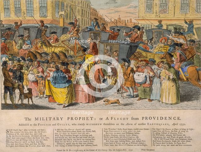 'The Military Prophet: or A Flight from Providence', 1750. Creator: Unknown.