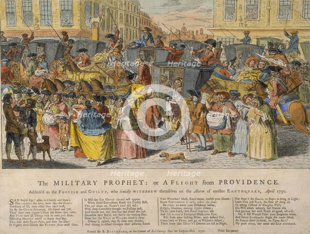 'The Military Prophet: or A Flight from Providence', 1750. Artist: Unknown