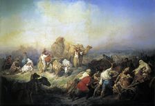 The Military Road Between Sevastopol and Simferopol in the Time of the Crimean War, 1858. Creator: Filippov, Konstantin Nikolayevich (1830-1878)