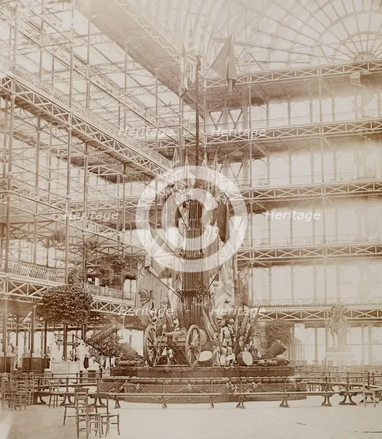 'The Military Trophy erected at the visit of "Les Guides"', Crystal Palace, Sydenham, 1852-1854. Creator: Philip Henry Delamotte.