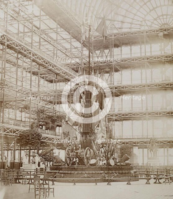 'The Military Trophy erected at the visit of "Les Guides"', Crystal Palace, Sydenham, 1852-1854. Creator: Philip Henry Delamotte.
