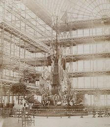 The Military Trophy erected at the visit of "Les Guides" Crystal Palace, Sydenham, 1852-1854. Creator: Philip Henry Delamotte