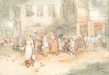 The Milk Cart (John Knox's House, Edinburgh), 1900. Creator: George Hay