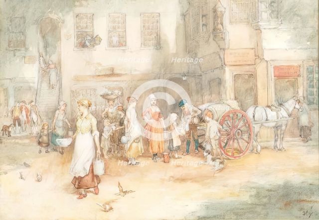 The Milk Cart (John Knox's House, Edinburgh), 1900. Creator: George Hay.