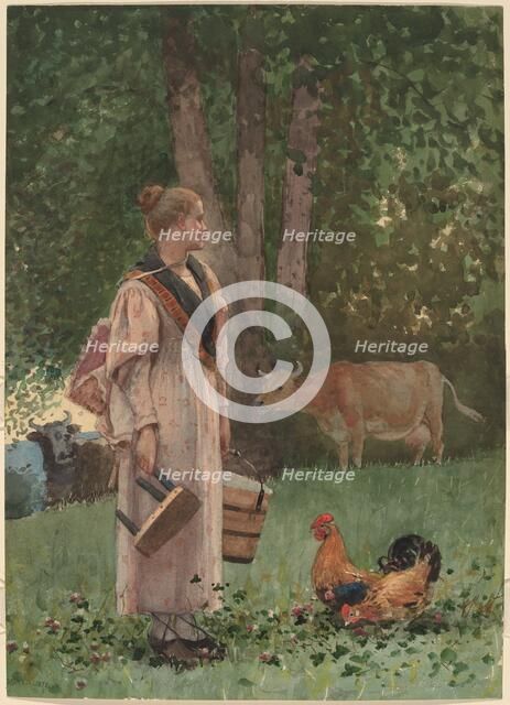 The Milk Maid, 1878. Creator: Winslow Homer.