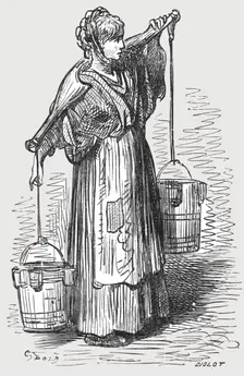 The Milk Woman 1872. Creator: Gustave Doré