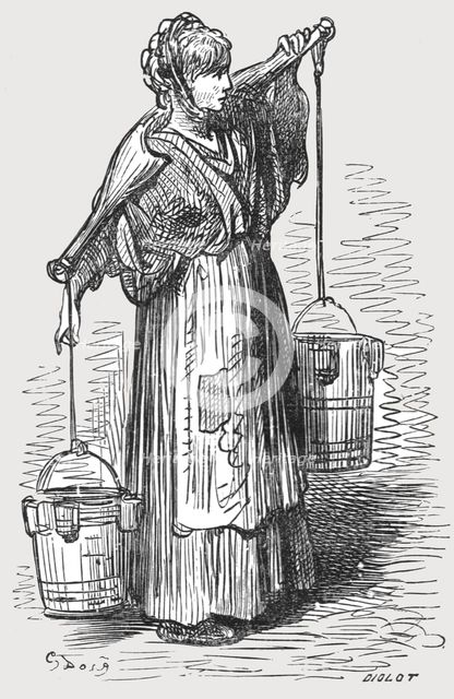 'The Milk Woman', 1872.  Creator: Gustave Doré.