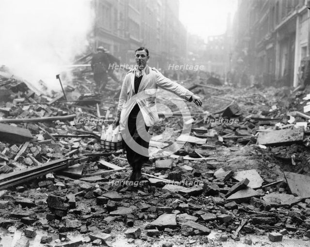 'The milk will get through', London, 1940.  Creator: Unknown.