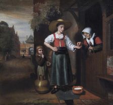 The Milkwoman 1655-1659. Artist: Nicolaes Maes