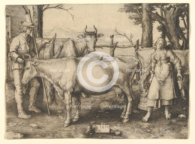 The Milkmaid, 1510. Creator: Lucas van Leyden.