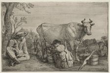 The Milkmaid, 1643. Creator: Gerrit Claesz. Bleker (Dutch, 1656)