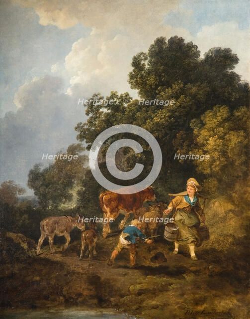 The Milkmaid, 1800. Creator: Philip James de Loutherbourg.