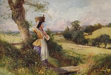 The Milkmaid 1860, (c1915). Artist: Birket Foster