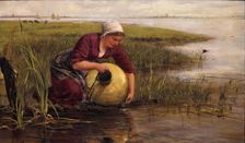 The Milkmaid of Maas, 1877. Creator: James Clarke Hook