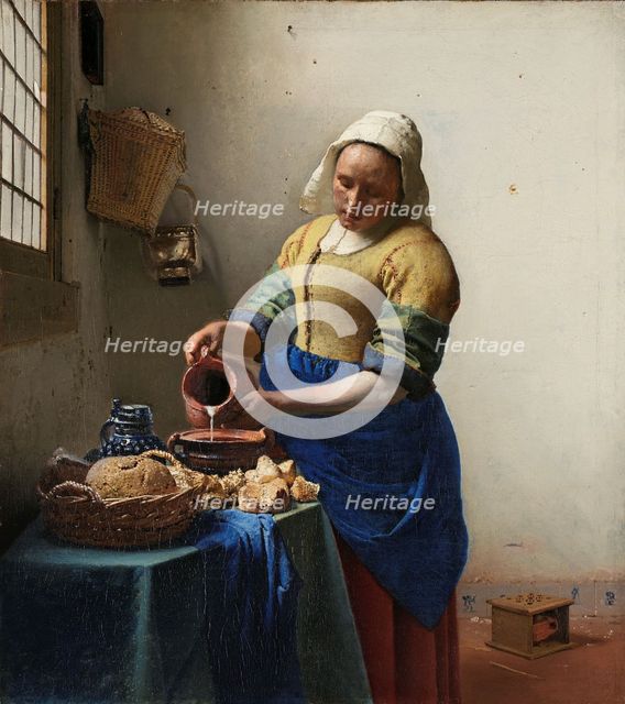 The Milkmaid, c.1660. Creator: Jan Vermeer.
